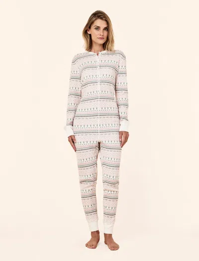 Papinelle Fairisle Onesie In Green