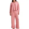 Papinelle Feather Soft Boxy Pajamas In Rose Blush