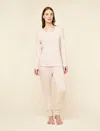 Papinelle Feather Soft Long Sleeve Top And Jogger In Nude