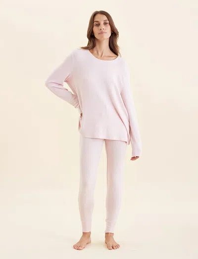 Papinelle Feather Soft Long Sleeve Top In Pink