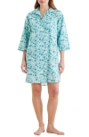 Papinelle Florence Cotton Voile Nightshirt In Blue