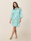 Papinelle Florence Cotton Voile Nightshirt In Blue