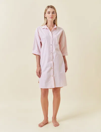 Papinelle French Stripe Nightshirt In Pink