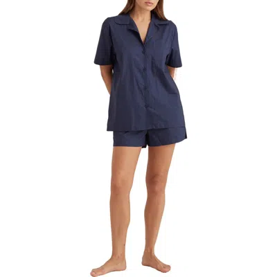 Papinelle Gemma Boxer Pajamas In Navy