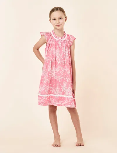 Papinelle Girls Cheri Blossom Flutter Nightgown In Pink