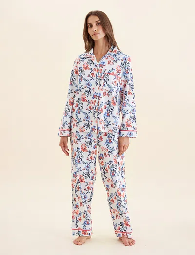 Papinelle Harper Cozy Full Length Pj Set In Snow White