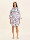 Papinelle Harper Pleated Cosy Organic Cotton Nightgown In Snow White