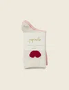 Papinelle Heart Sock - 2 Pack Multi In White