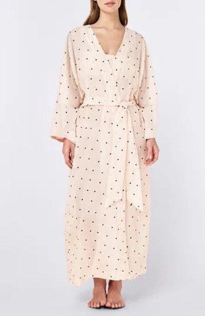 Papinelle Hearts Maxi Robe In Pink