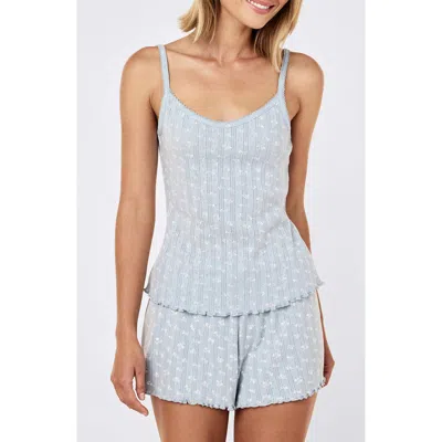 Papinelle Imogen Pointelle Camisole In Blue