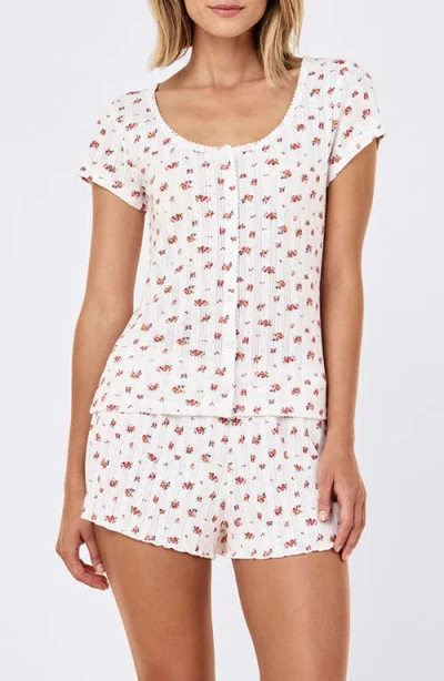 Papinelle Imogen Pointelle T-shirt In Multi