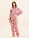 Papinelle Ines Full Length Pj Set In French Rose