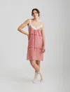 Papinelle Ines Lace Front Midi Nightie In French Rose