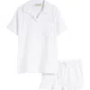 Papinelle Ivy Frill Cotton Short Pajamas In White