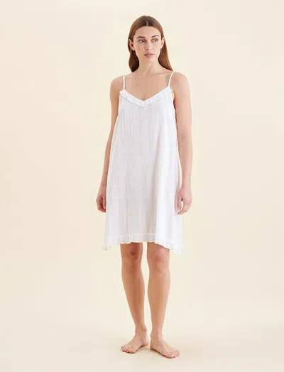 PAPINELLE IVY ORGANIC COTTON FRILL STRAPPY NIGHTGOWN