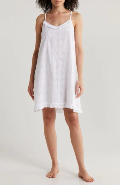 Papinelle Ivy Ruffle Cotton Short Nightgown In White