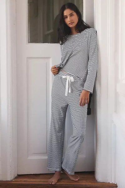 Papinelle Jada Knit Pajama Set In White