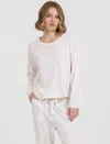 Papinelle Jada Organic Cotton Boxy Long Sleeve Tee In Ecru