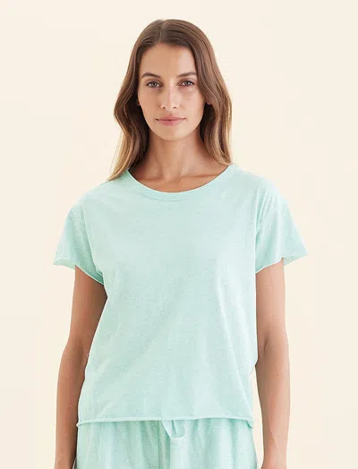 Papinelle Jada Organic Cotton Boxy Tee In Blue