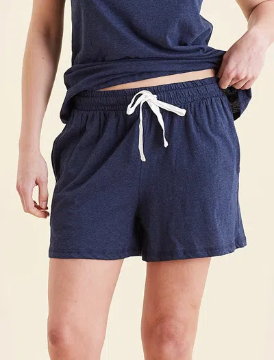 Papinelle Jada Organic Cotton Knit Boxer In Blue