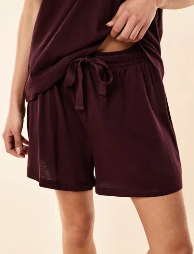 Papinelle Jada Organic Cotton Knit Boxer In Purple