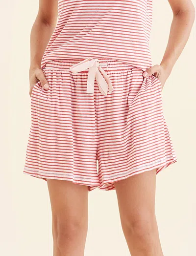 Papinelle Jada Organic Cotton Knit Boxer In Red