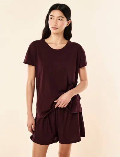 Papinelle Jada Organic Cotton Knit Classic Tee In Purple