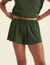 PAPINELLE JADA ORGANIC COTTON KNIT ELASTIC-WAIST SHORTS