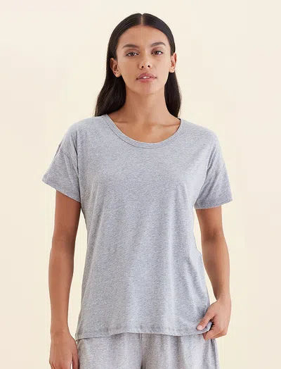 Papinelle Jada Organic Cotton Knit Tee In Grey