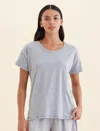 Papinelle Jada Organic Cotton Knit Tee In Grey Marl