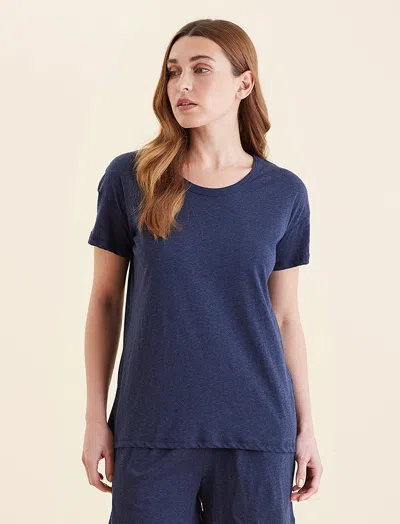 Papinelle Jada Organic Cotton Knit Tee In Navy