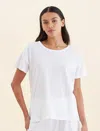 Papinelle Jada Organic Cotton Knit Tee In White