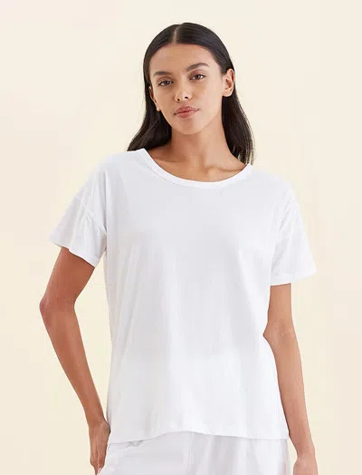 Papinelle Jada Organic Cotton Knit Tee In White