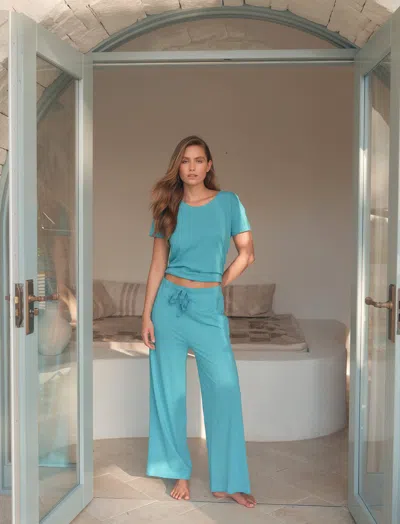 Papinelle Jada Organic Cotton Knit Wide Leg Pant