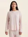 Papinelle Jada Organic Cotton Long Sleeve Knit Tee In  Pink
