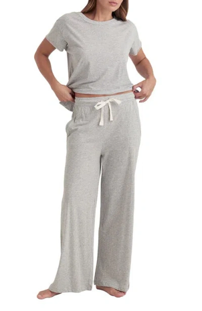 Papinelle Jada Organic Cotton Pajamas In Grey