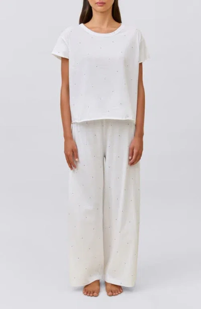 Papinelle Jada Organic Cotton Pajamas In White