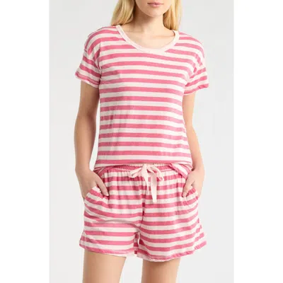 Papinelle Jada Organic Cotton Short Pajamas In Desert Rose/ Rosewater