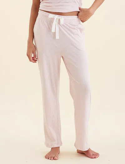 Papinelle Jada Organic Cotton Straight Leg Pant In Pink