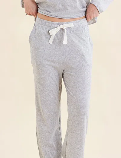 Papinelle Jada Organic Cotton Straight Leg Pant In Gray