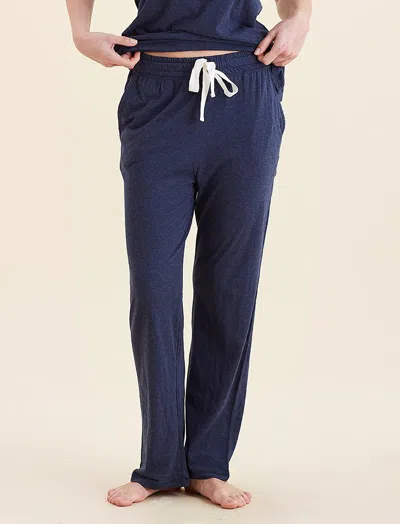 Papinelle Jada Organic Cotton Straight Leg Pant In Navy