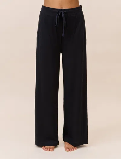 Papinelle Jada Organic Cotton Wide Leg Pant In Black