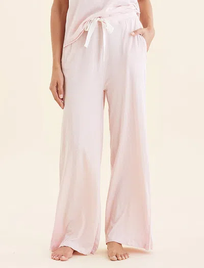 Papinelle Jada Organic Cotton Wide Leg Pant In Pink