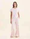 Papinelle Jada Organic Cotton Wide Leg Pant In  Pink