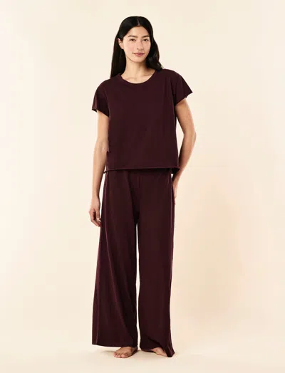 Papinelle Jada Organic Cotton Wide Leg Pant In Purple