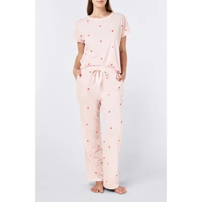 Papinelle Jada Short Sleeve Organic Cotton Pajamas In Pink