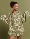 Papinelle Karen Walker Canopy Long Sleeve Shirt In Citronelle