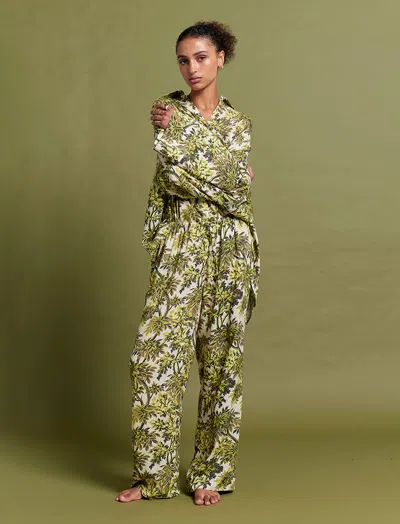 Papinelle Karen Walker Canopy Wide Leg Pant In Citronelle