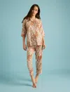 Papinelle Karen Walker Lilies Crop Pj In Neutral