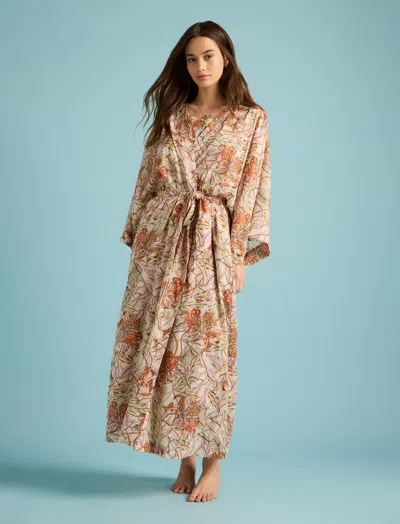 Papinelle Karen Walker Lilies Maxi Robe In Neutral